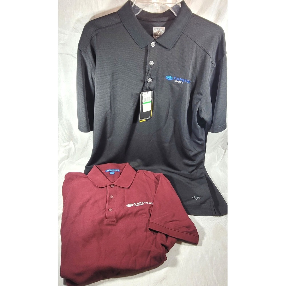 2‎ Capstone Logistics Company Logo Polos: Callaway & Port Authority - Large